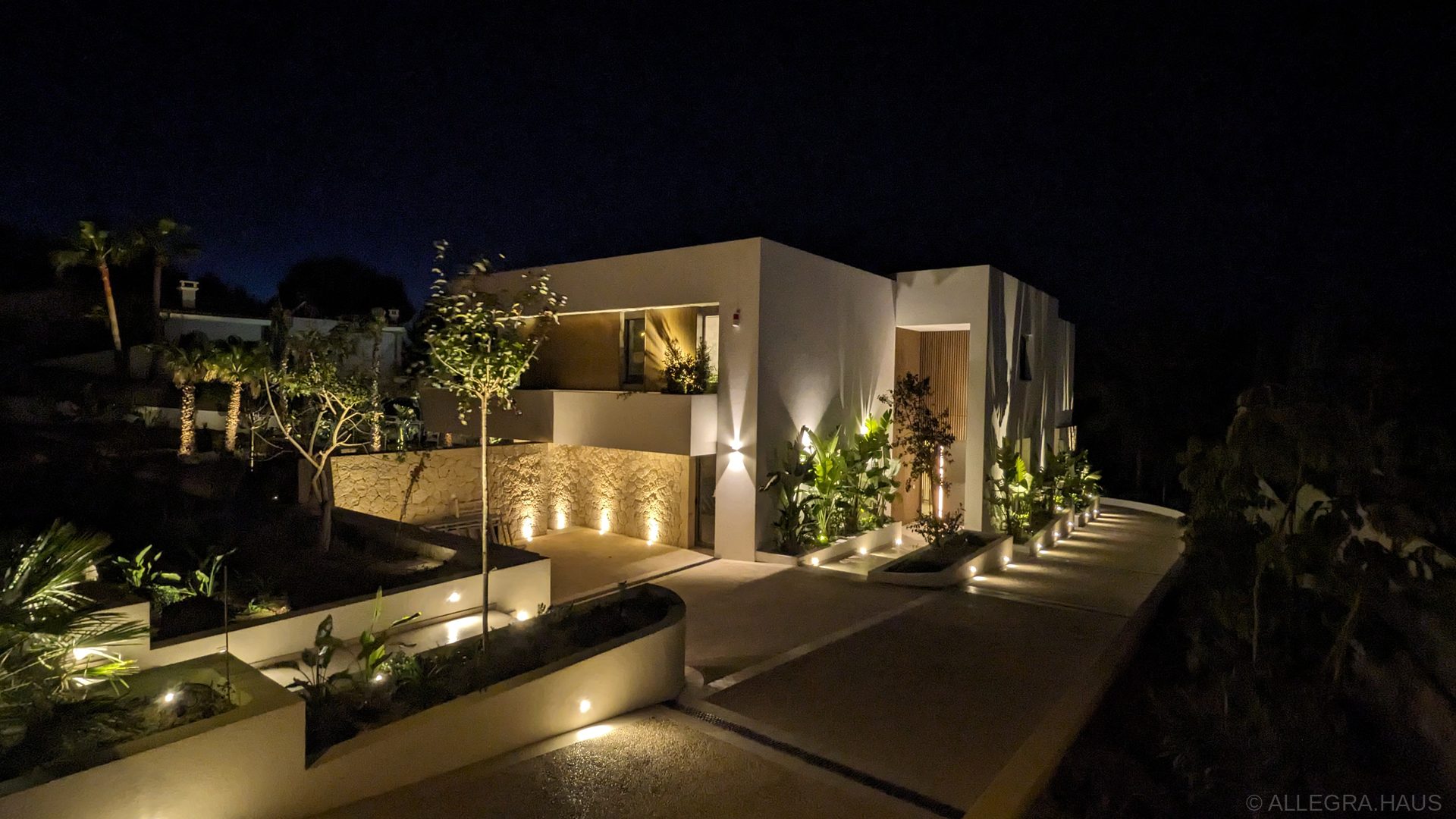 ALLEGRA Nachtansicht Gartenanlage ALLEGRA Nachtansicht Gartenanlage